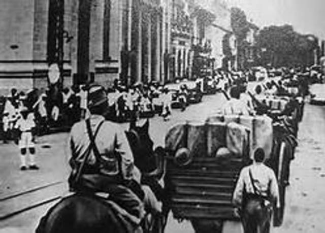 Japanese invade French Indochina (Viet. Laos, Cambodia)