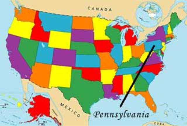 William Penn finds Pennsylania