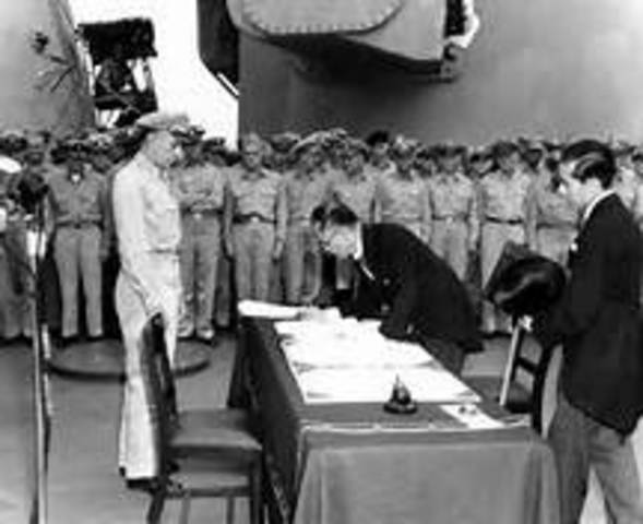 V-J Day, Japan surrenders to Allied Forces
