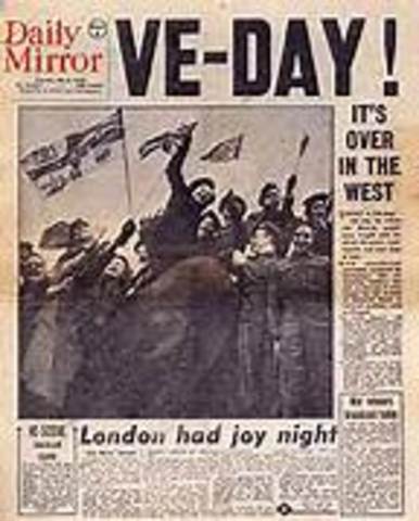 V-E Day, war ends in Europe