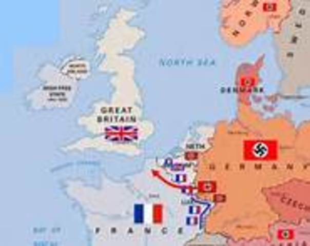 Germany invades France and forces it to surrender