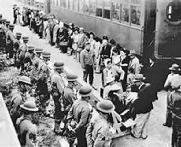 Japanese Americans interned in isolated camps