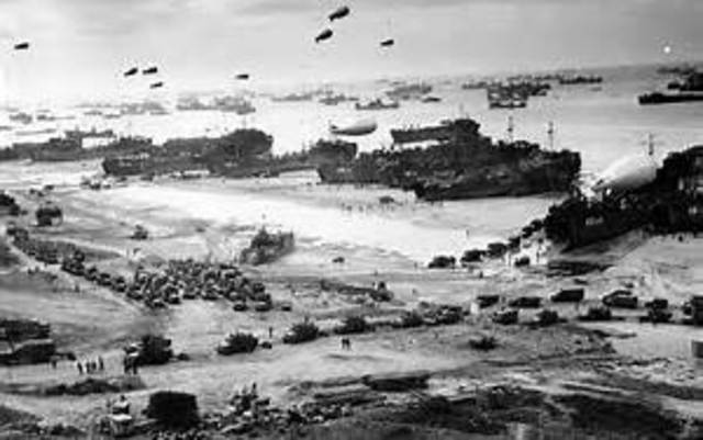 June 6 - D-Day invasion of France at Normandy by Allies