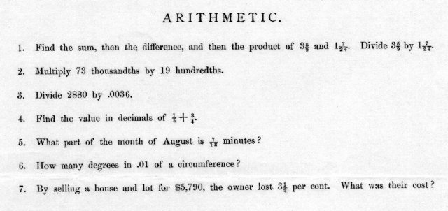 The first SAT test is taken by a high school student.