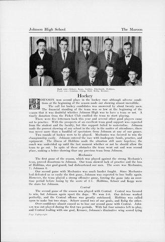 20 Join Johnson Hockey in 1926