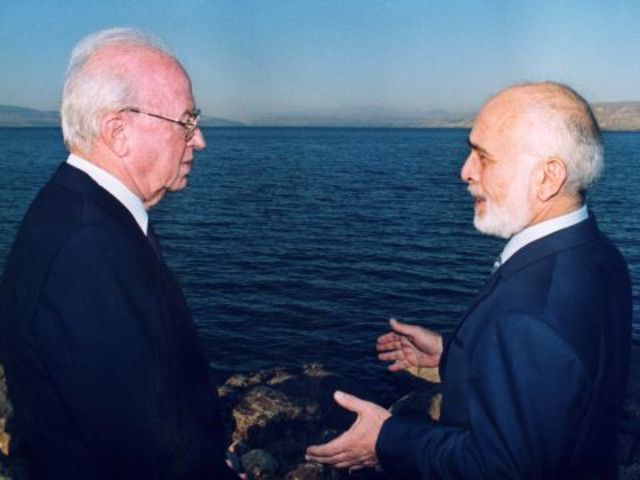 חוסיין מלך ירדן מגיע לביקור בתל אביב