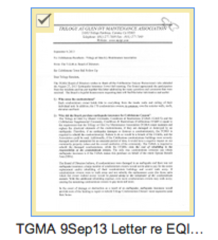 TGMA Letter to Cobblestone re EQI