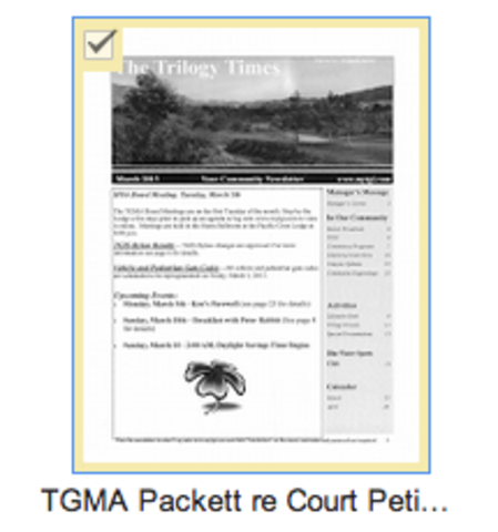 Petition Filed with Riverside Court for CC&R Changes