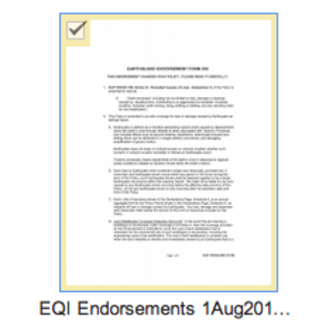 EQI Policy Endorsements (Master)