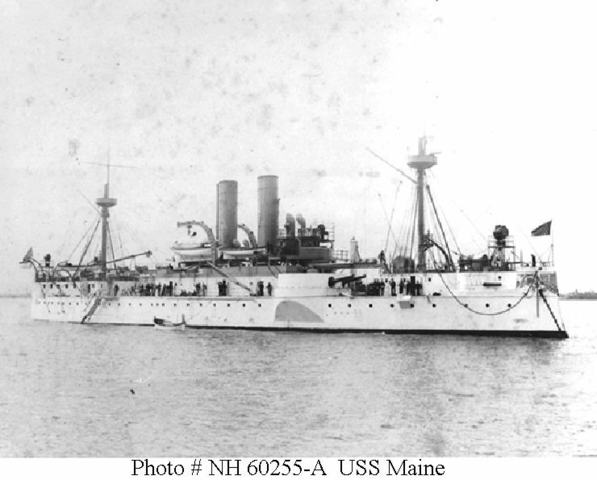 The Explosion of the USS Maine.