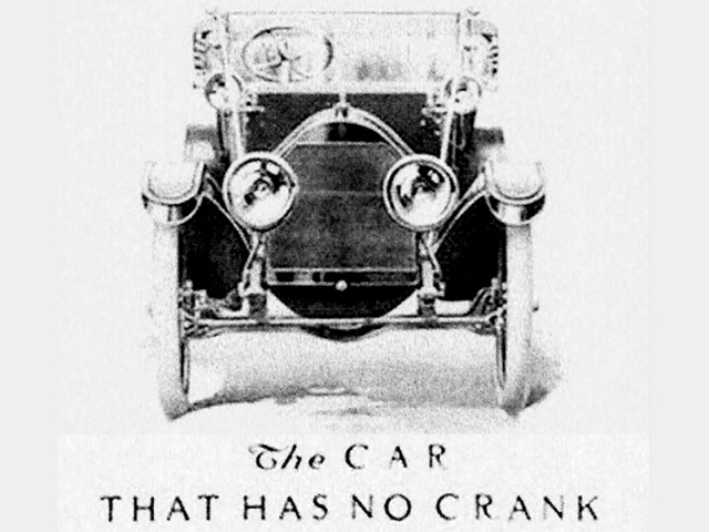 Electric starter first appeared in cars