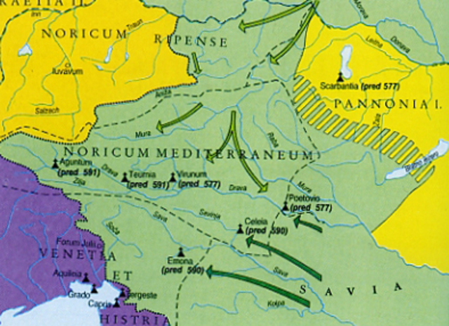 Prvi val selitev Slovanov v Vzhodne Alpe