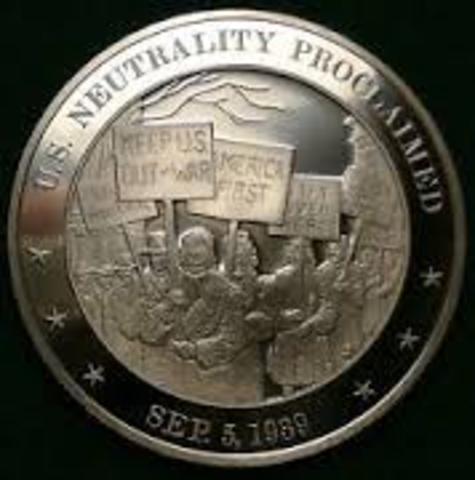 United States proclaims its neutrality