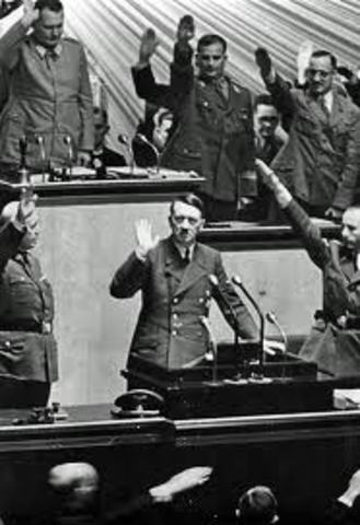 Adolf hitler declares war against the United States