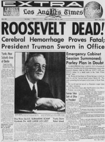 Roosevelts death.
