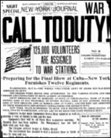 McKinley Goes To Congress To Ask Permission To Declare Wa