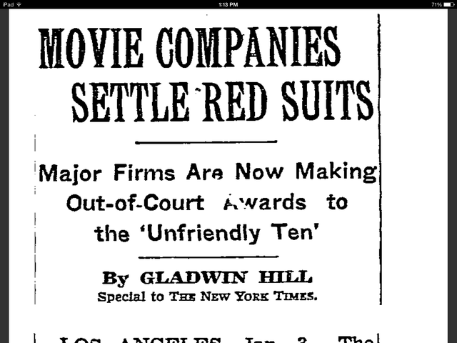 Movie companies compensate the Ten