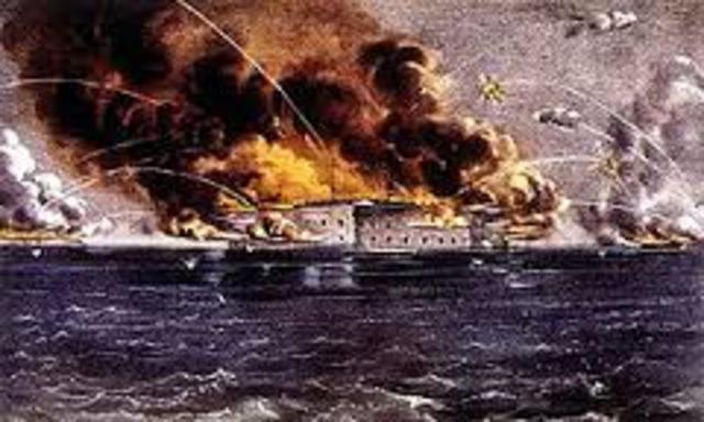 Fort Sumter fired upon