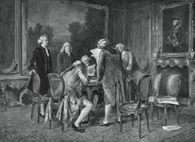 Signing the Treaty of Paris
