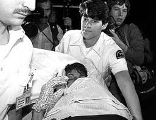 Accident on set of commercial