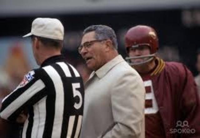 Vince lombardi became the head coach for the washington redskins