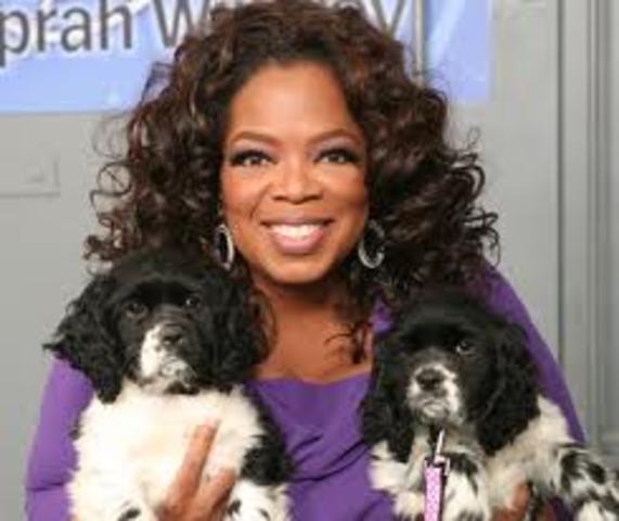 Oprah Winfrey helping animals.