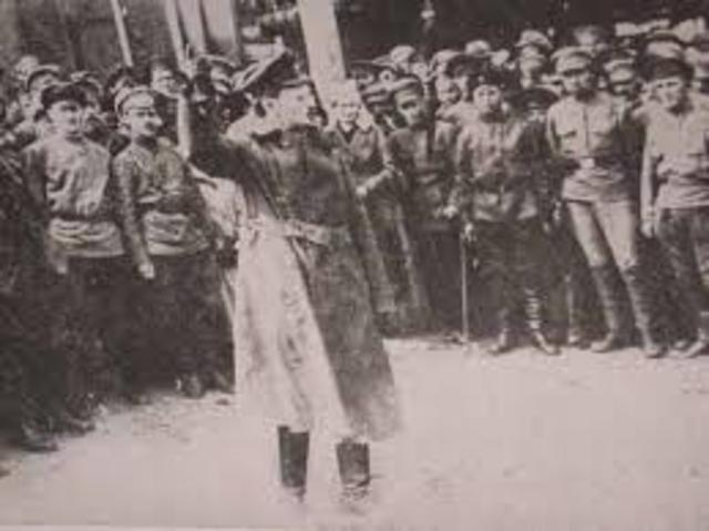 Trotsky wins Civil War
