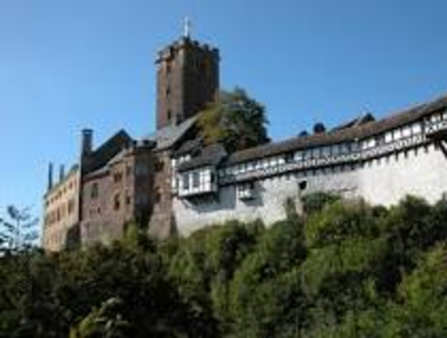 Outlawed and exiled to the Wartburg