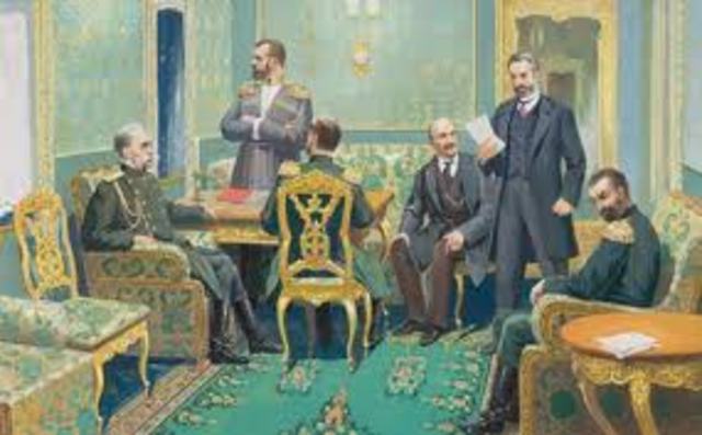Nicholas II abdicates the throne