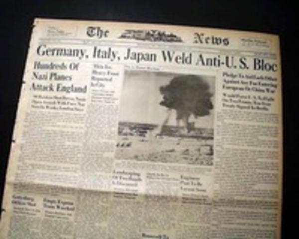 Tripartite Pact creating the Axis Alliance