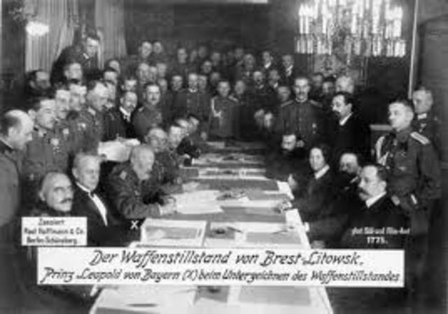 Russia pulls out of WW1(Brest- Litovsk)