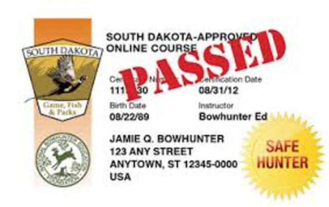 Passed Hunter Safty course