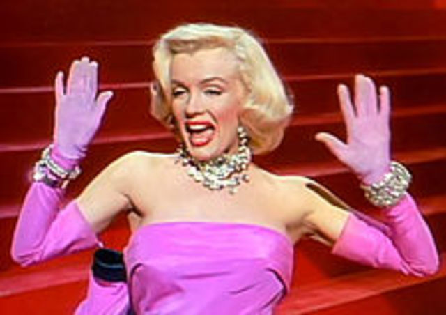 Monroe replaces Betty Grable in the musical film Gentleman Prefer Blondes