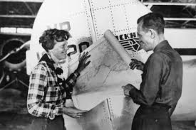Amelia Earhart's first real flight with Frank Hawks.