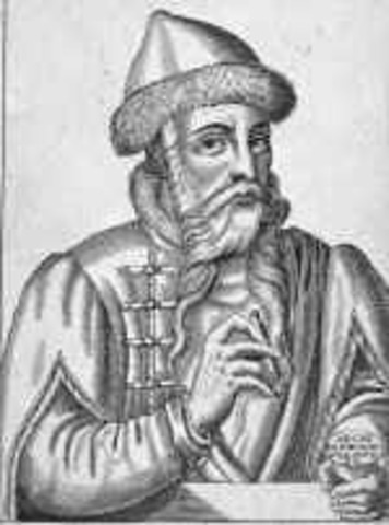 Johan Gutenberg invents the printing press