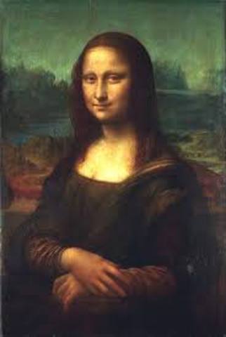 Leonardo da Vinci starts the mona lisa