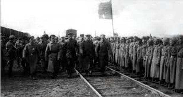 Trotsky wins Civil War