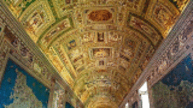 Michelangelo paints the ceiling of the Sistine Chappel