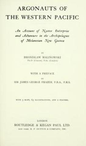 Argonauts of the Western Pacific, by Bronislaw Malinowski