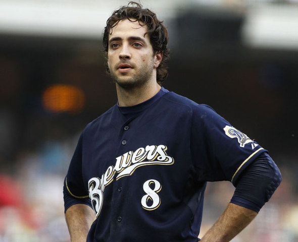 Ryan Braun: Tested positive for elevated testosterone in October 2011