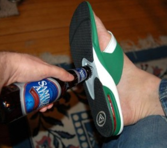 Flip flop bottle opener