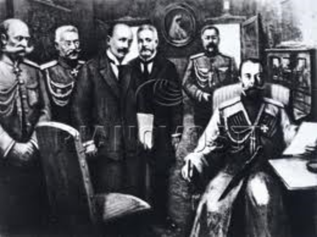 Nicholas II abdicates the throne