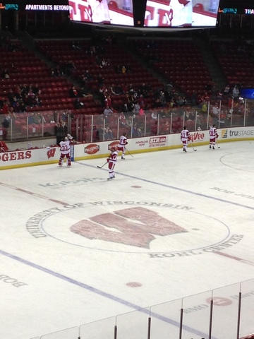 Mi primero Badgers partido de hockey