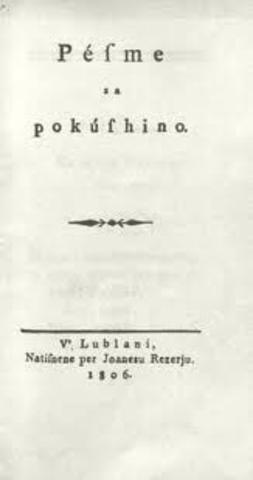 Valentin Vodnik: Pesmi za pokušino