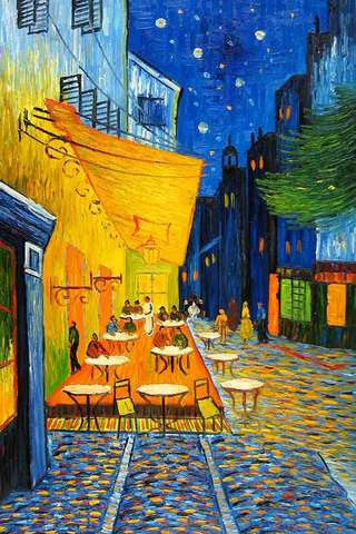 Completion of The Café Terrace on the Place du Forum, Arles, at Night