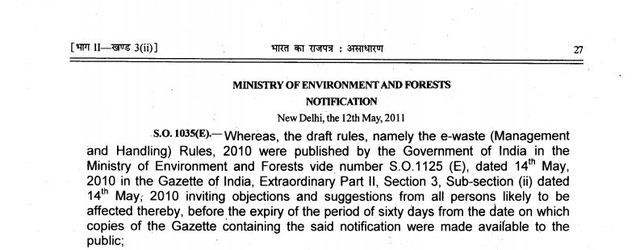 WEEK 10 - E Waste Rules Presented