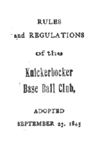 knickerbocker rule