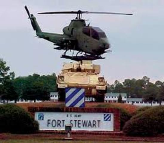 Mi familia  se trasladó a Fort. Stewart, Georgia.