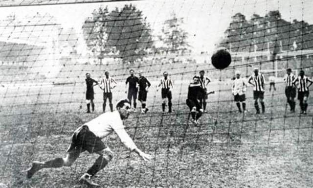 Soccer played in the Olympics for the first time