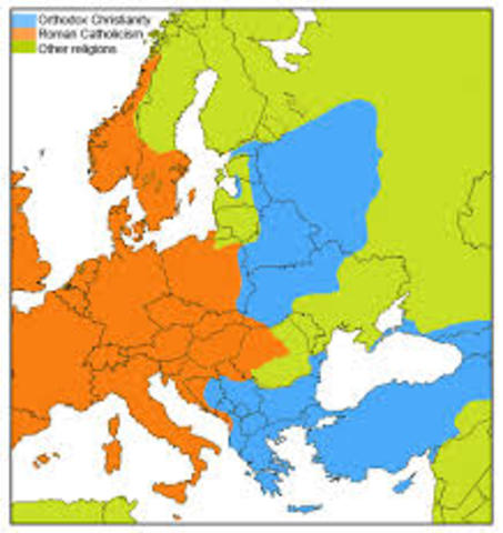 Church divided into 5 regions